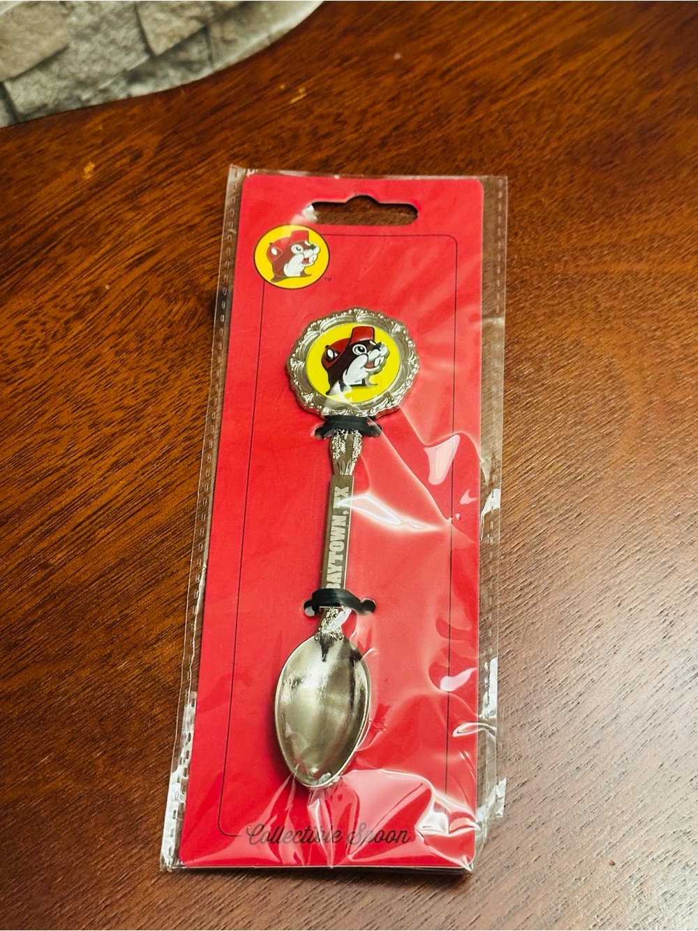 Collectible Kids Spoon in Red with Character Badge